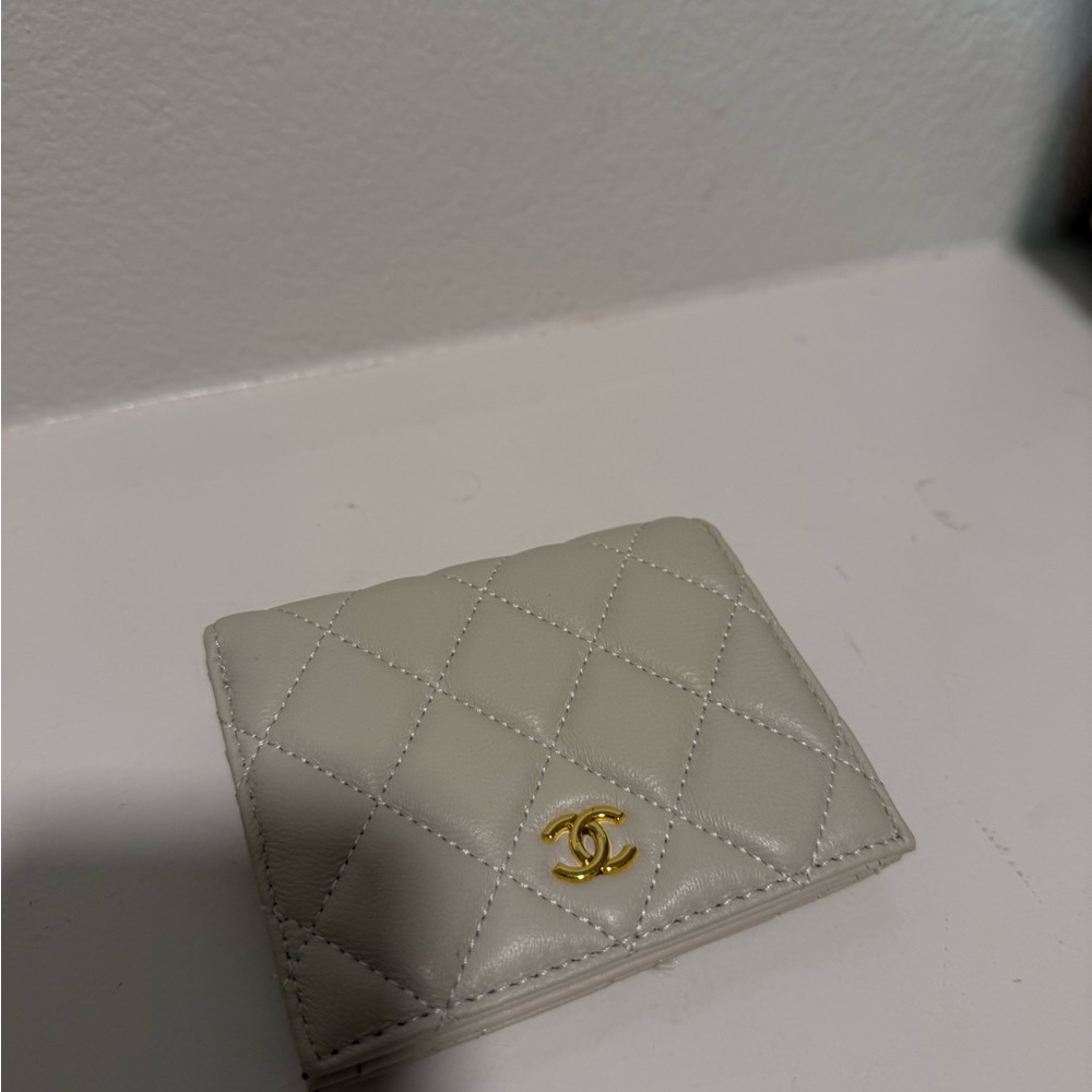Chanel Quilted White Wallet